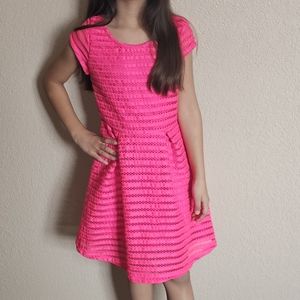 Girls spring Dress Hot pink 8